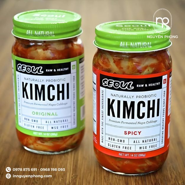 in tem nhãn kim chi theo số lượng yêu cầu